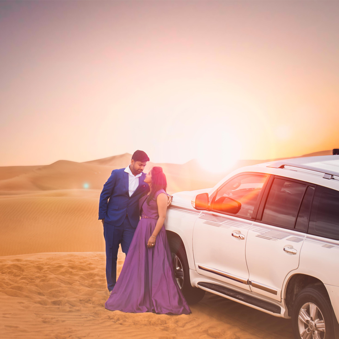 Post wedding photography in dubai desert - Vshoot